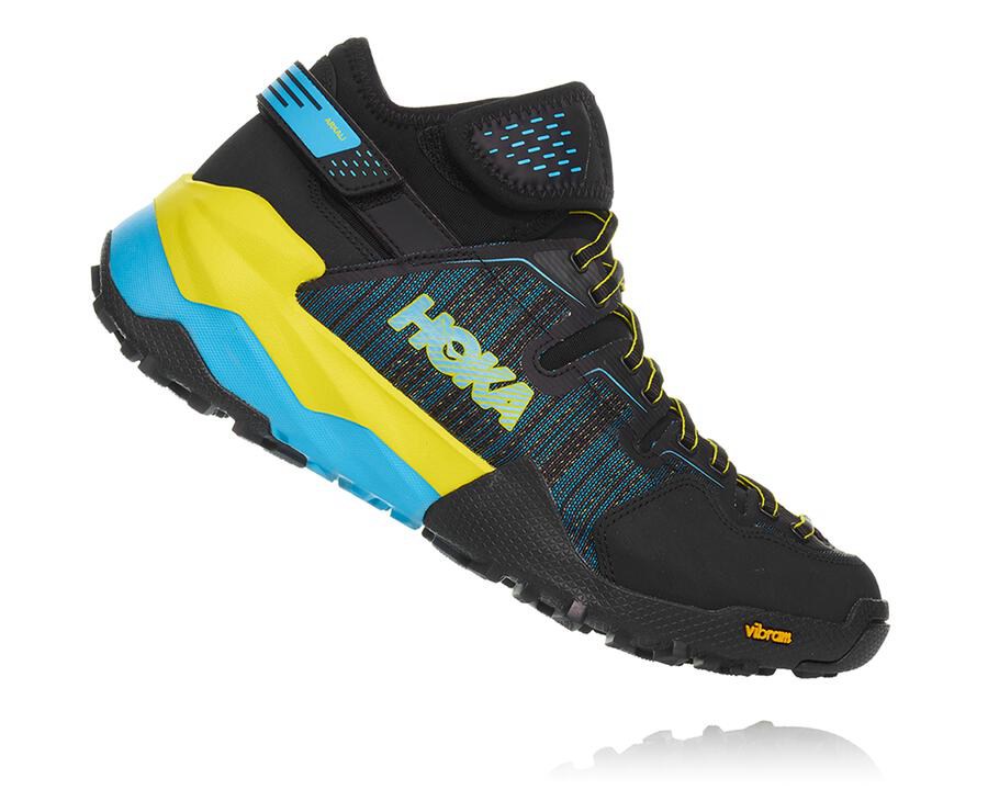 Hoka Australia One One Arkali - Mens Trail Shoes Black/Blue - ZXWSF-2567